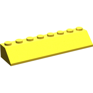Lego kostka (kostička) 2x8 sklon (šikmá) 45°, žlutá (444524, 4264364, 4258384)